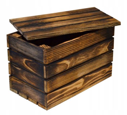  wooden box, fired, eco-basket