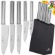 Kitchen knife sets Knife set in Gerlach Ambiente silver block, 5-pcs.