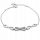  Silver Bow Bracelet with Zircons