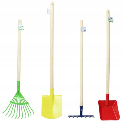 Set of reproduction tools, Little Gardener, shovel, rake, spade, 4-piece