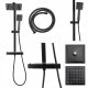 Hydrosan T153B-BL surface-mounted shower set, black