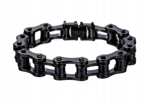  Men's bracelet - bicycle chain, stainless steel 14mm/21cm - black