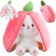  RABBIT IN STRAWBERRY Mascot Rabbit Strawberry Bunny LARGE Plush Toy 35 cm