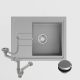 Lavello single bowl granite sink, shades of grey