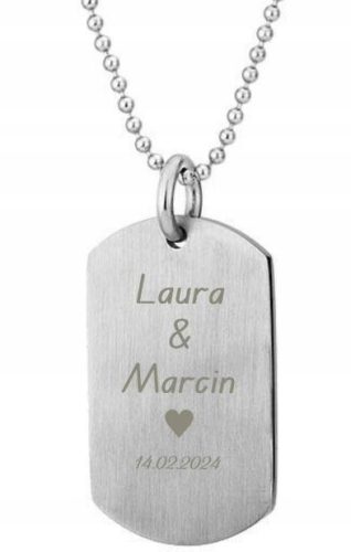  Surgical Steel Engraved Dog Tag x2
