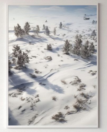 Prints without & with frame. Poster Nature - Winter wilderness landscapes, plants without frame 59.4 x 84.1 cm