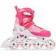  Blackwheels Playful Patins à roulettes pour enfants, tailles 36-39, blanc et rose