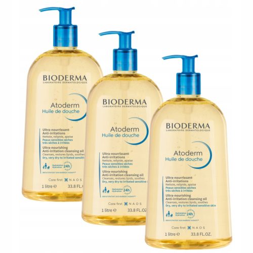 Bioderma Atoderm Shower Oil for Dry, Very Dry, and Atopic Skin - 1000 ml