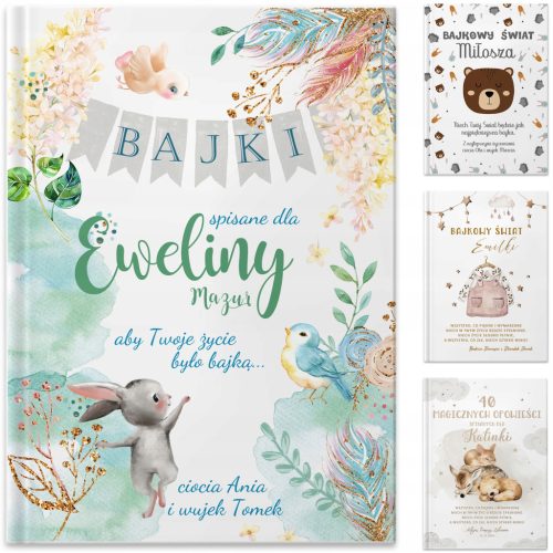  FAIRY TALE for children gift for First Birthday Baptism Birthday WITH NAME Polish Authors