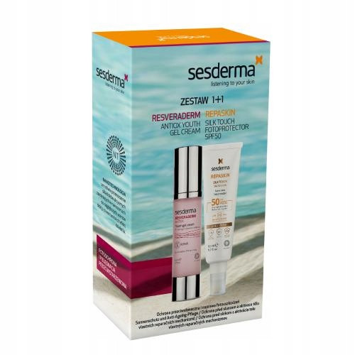  Set Sesderma Resveraderm gel-cream 50 ml + Repaskin tinted cream SPF 50 50 ml