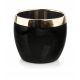  Flowerpot 12.5 x 13 cm ceramic black