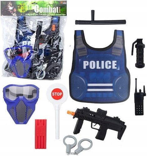  POLICE SET, WEAPON, VEST, BABY, HAND CARDS