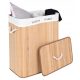 Laundry baskets and containers Freestanding laundry basket Ecarla 100l, brown and beige tones