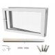 Warm white PVC window, right, 60x40, 600x400, set