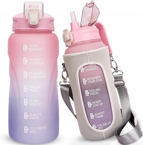  Bottle, BPA-free straw with time marker and cover 2 liters