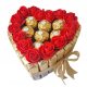  Gift set for her in the shape of a heart box of chocolates pralines 15 cm