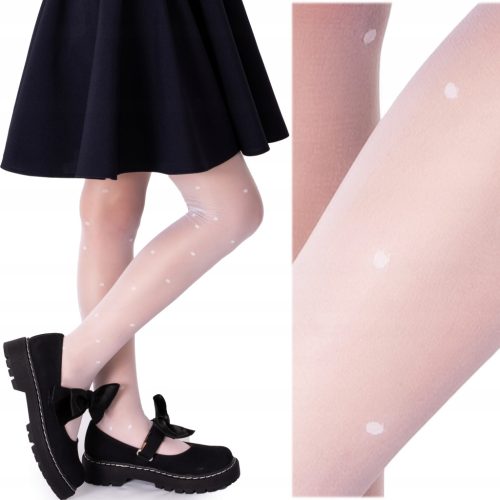  WHITE POTTIES Girls' COMMUNION tights with SHINE 20den Fenome