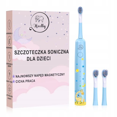  SONIC TOOTHBRUSH FOR CHILDREN, PREMIUM BLUE ELECTRIC TOOTHBRUSH BY HEELLY