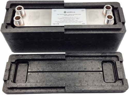 PLATE HEAT EXCHANGER 40 PLATES 45 kW 4 x 3/4" SANITLINE SL2340 + INSULATION
