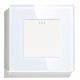 SINGLE STAIR GLASS SWITCH LIGHT SWITCH, WHITE