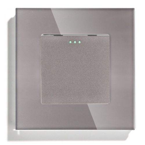 SWITCH LIGHT SWITCH GLASS SINGLE SWITCH GRAY