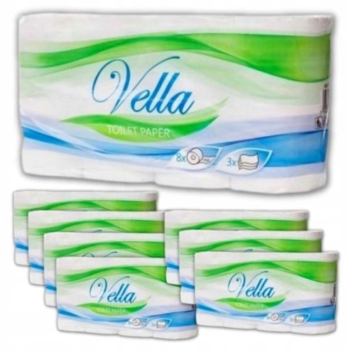 Toilet paper VELLA unscented toilet paper 64 pcs.