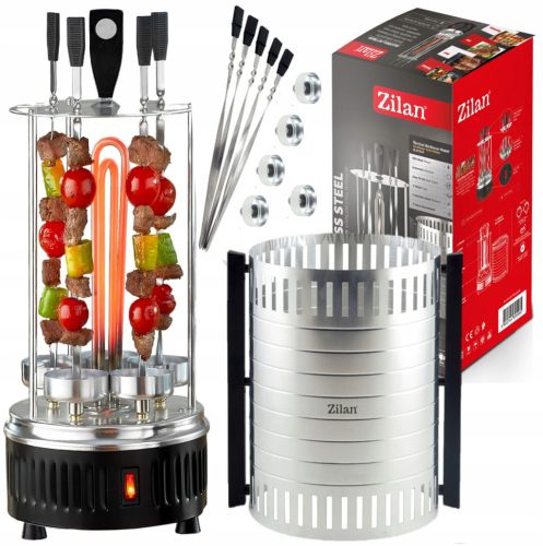  ELECTRIC VERTICAL CONTACT GRILL KEBAB SHASHLIK TOAST 900W