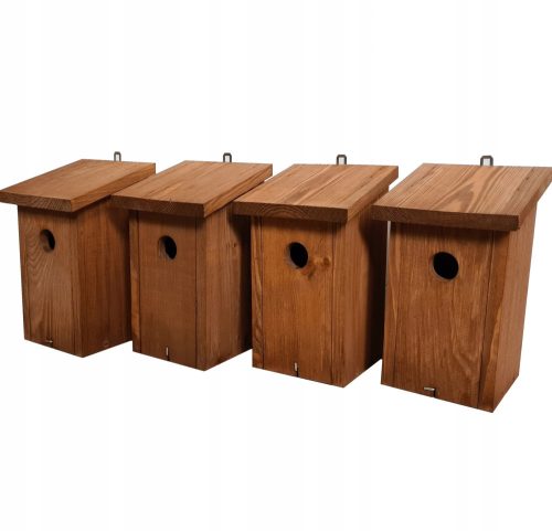  Nesting boxes for tits, set of 4, impregnated nesting box