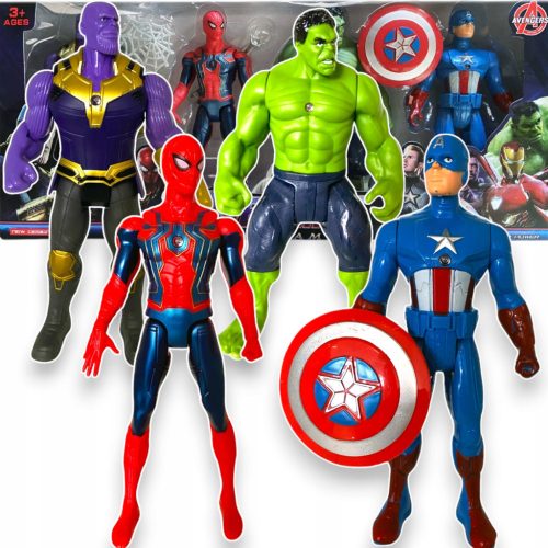  AVENGERS SET WITH 4 HULK SPIDERMAN AMERICA FIGURES