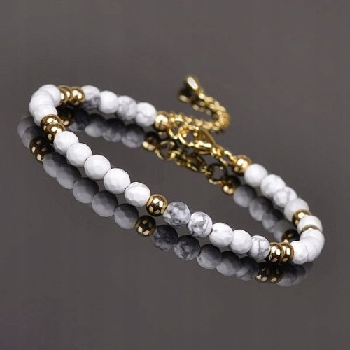  Bracelet Stone Howlite 4mm