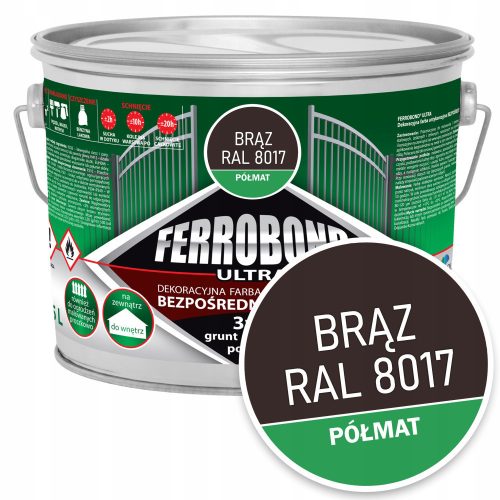 Peinture anticorrosion Jurga marron 2,5 l