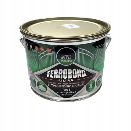 Polifarb Kalisz Ferrobond rust protection paint 2.5 l, black