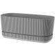  Galicja flowerpot 29 cm x 12.5 x 12 cm, plastic in grey and silver