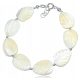  Mother of Pearl Beautiful Bracelet Leaves Silver