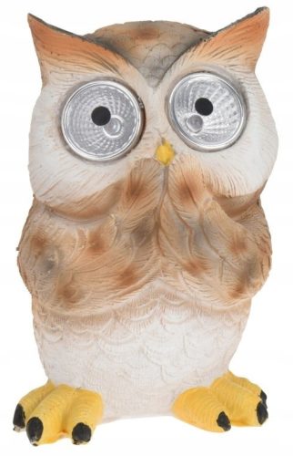  SOLAR LED GARDEN LAMP OWL FIGURE 12 CM