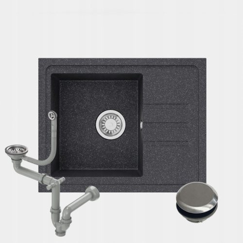 Lavello single-bowl sink, black granite