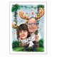 Cool, funny gadgets gift wedding anniversary thank you caricature A3