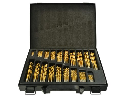 Set of HSS titanium drill bits for metal, 170 pcs.