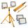Standing double Ledlux halogen lamp stand 160 cm yellow + 2× halogen neutral white 10000 lm 100 W