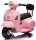  Baby Ride-on Vespa Battery Scooter with Backrest, Powder Pink