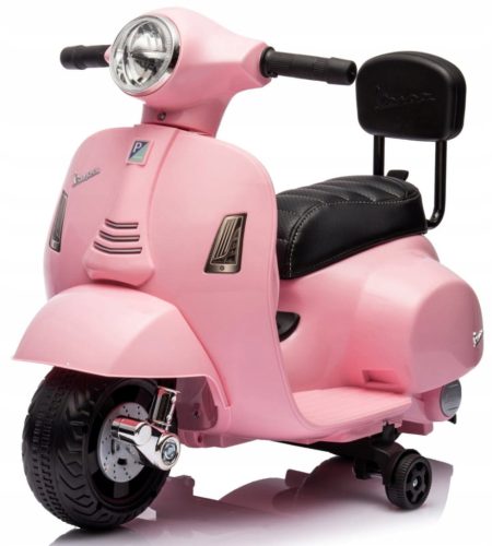  Baby Ride-on Vespa Battery Scooter with Backrest, Powder Pink