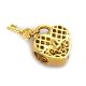  Pendant gold 585 openwork heart charm padlock with key beads 14K