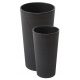  Flowerpot Lamela 19 cm x 19 x 36 cm diameter 19 cm plastic black + Flowerpot Lamela 47 cm x 25 x 46.6 cm diameter 25 cm plastic black