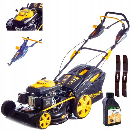  Riwall petrol lawn mower with 173 cm³ capacity, basket 65 l, cutting width 51 cm