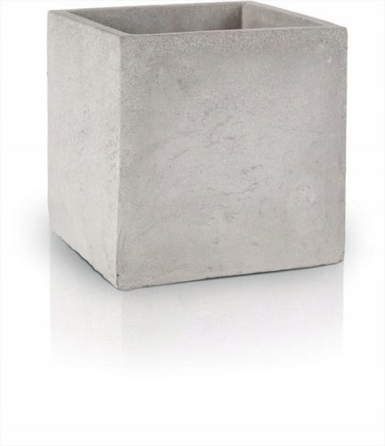  Polnix flowerpot, 16 cm x 16 x 14 cm, diameter 16 cm, concrete tones in grey and silver