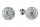  silver earrings pr.925 balls 10mm svarowski