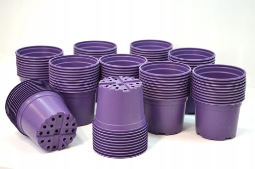  Korad flowerpot, 9 cm x 12 x 9 cm, diameter 12 cm, plastic in shades of purple