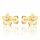  Gold earrings with cubic zirconia FLOWERS Gift 2.1174