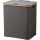 Interlook 75l natural laundry basket, grey and silver tones