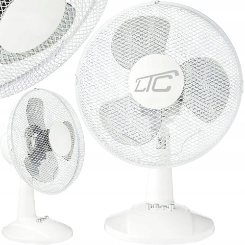  LTC ventilateur de table VENTILATEUR DE BUREAU SILENCIEUX PUISSANT POUR BUREAU blanc